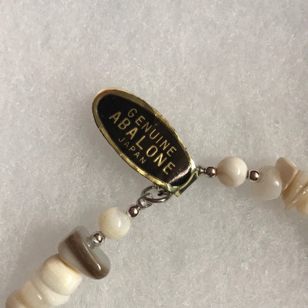 Vintage Japan Genuine Abalone Shell Bead Necklace - Picture 7 of 9